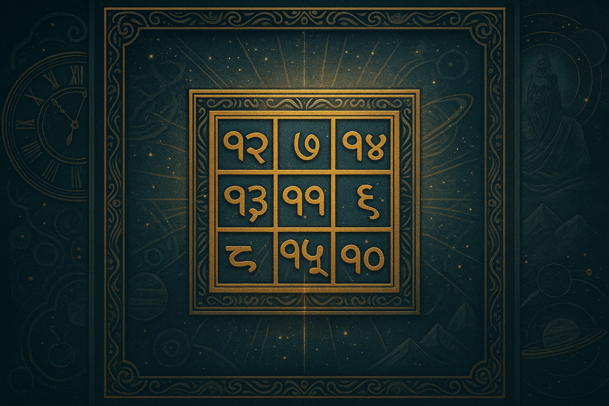 Нумерологическая янтра Сатурну Шани (Numerological Yantra Dedicated to Saturn Shani)