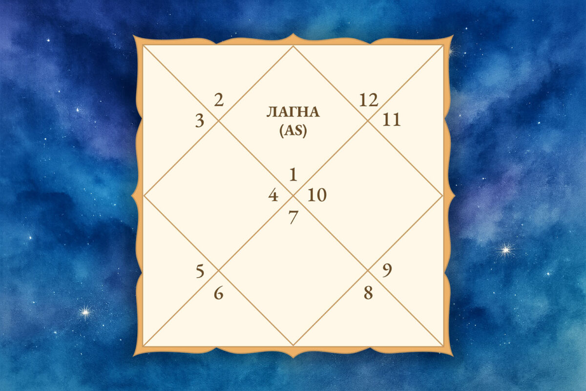 Карта северо-индийского стиля в Джйотиш (North Indian Style Chart in Jyotish)