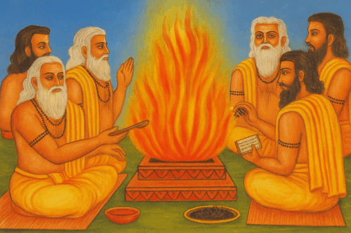 Древний индуистский ритуал, посвящённый Агни — ведийскому богу огня (Ancient Hindu Ritual Dedicated to Agni — the Vedic Fire God)